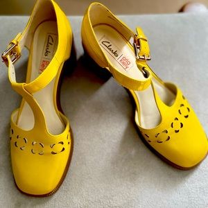 Clark’s Orla Kiely T-strap shoes